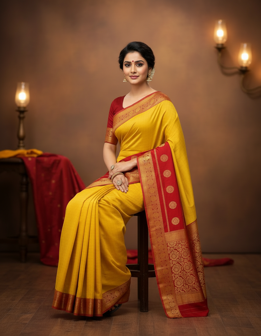 Womens Jacquard Standard Length Saree